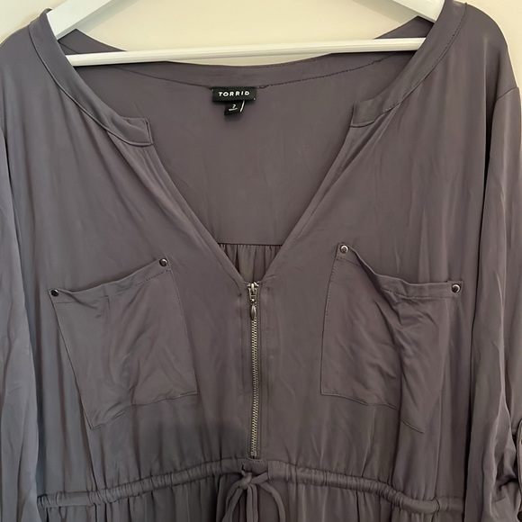 Torrid Women’s Grey Dress Soft Jersey style Fabric - Picture 5 of 10